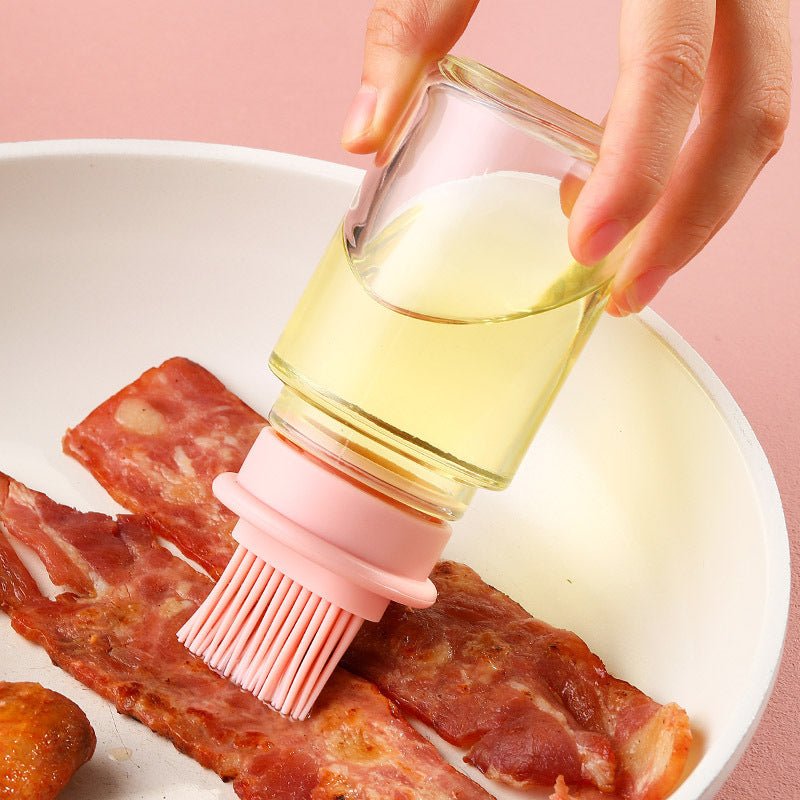 Portable Oil Bottle with Silicone Brush BBQ Tool