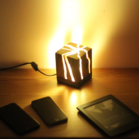Wooden Crack Night Lamp