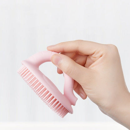 Baby Silicone Shower Brush & Shampoo Comb for Dandruff Removal