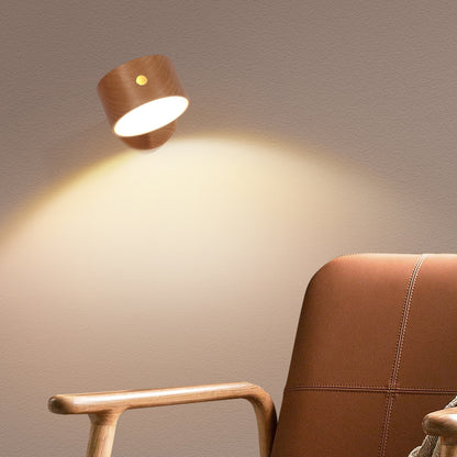 Wooden Bedside Lamp In Bedroom