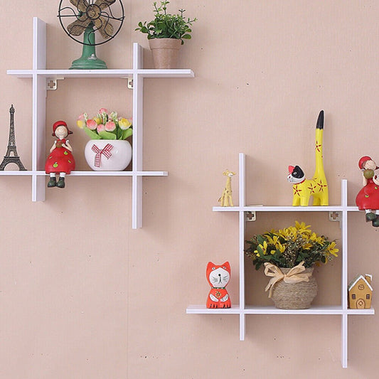 Floating Wall Shelf Decorative Storage-Six Box